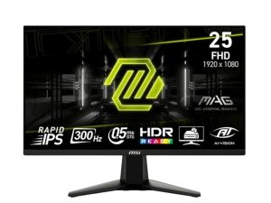 MSI Monitor 24.5" MAG 255XF 2xHDMI, DP, Audio, IPS, 300Hz, 0.5ms, sRGB 120%, FreeSync (9S6-3BC21M-061)