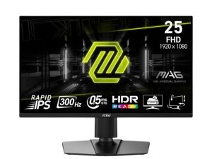 MSI Monitor 24.5" MAG 255PXF 2xHDMI, DP, MM, IPS, 300Hz, 0.5ms, sRGB 120%, FreeSync, Pivot (9S6-3BC24M-064)