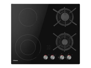 Hob Hansa combined (2 gas + 2 electrical), 59,2cm, Flex zone, black (BHMS61414030)
