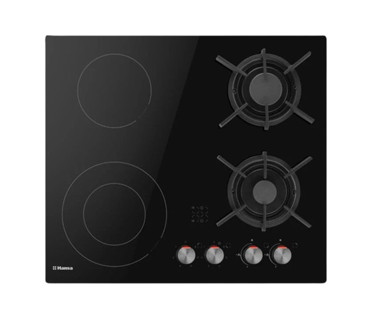 Hob Hansa combined (2 gas + 2 electrical), 59,2cm, Flex zone, black (BHMS61414030)