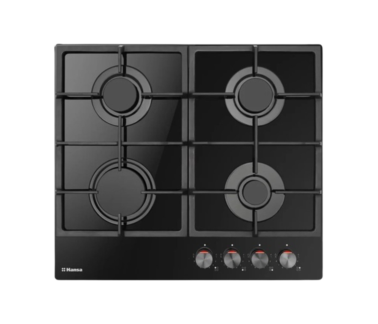 Hob Hansa gas, 59cm, cast-iron, black (BHKS610505)