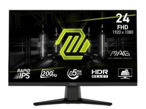 MSI Monitor 23.8" MAG 242F HDMI, DP, Audio, IPS, 200Hz, 0.5ms, sRGB 115%, FreeSync (9S6-3BC51T-007)